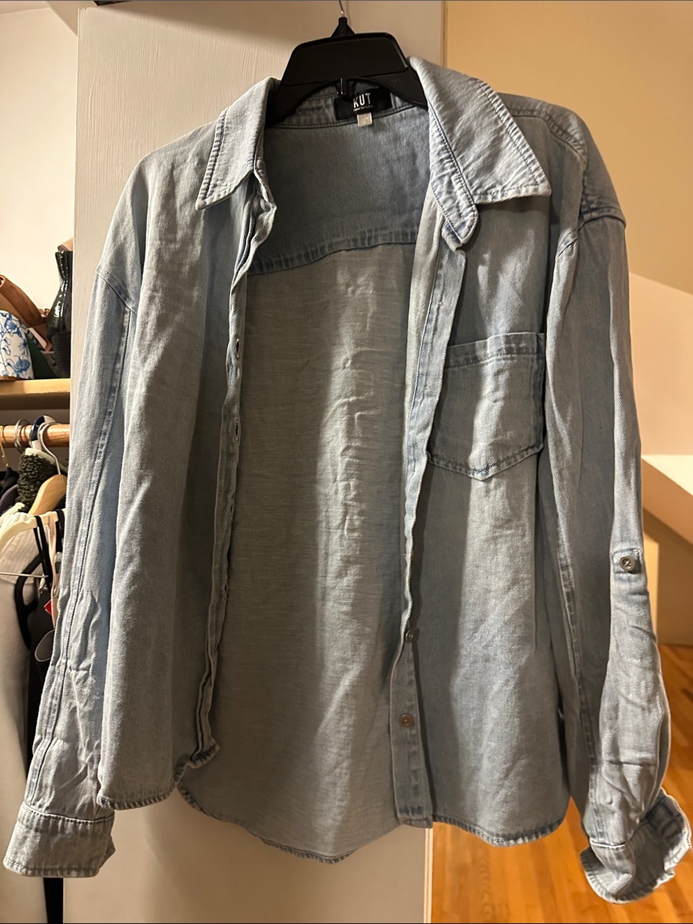 Kut from the Kloth Light Blue Denim Shirt
